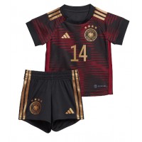 Tyskland Jamal Musiala #14 Replika babykläder Bortaställ Barn VM 2022 Kortärmad (+ korta byxor)